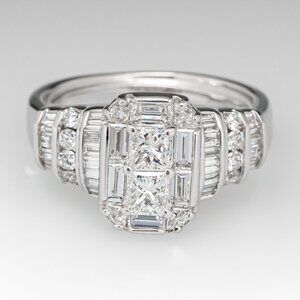 ▶Beautiful CZ 925 Sterling Silver Plated Wedding/Engagement Ring for Women, K977